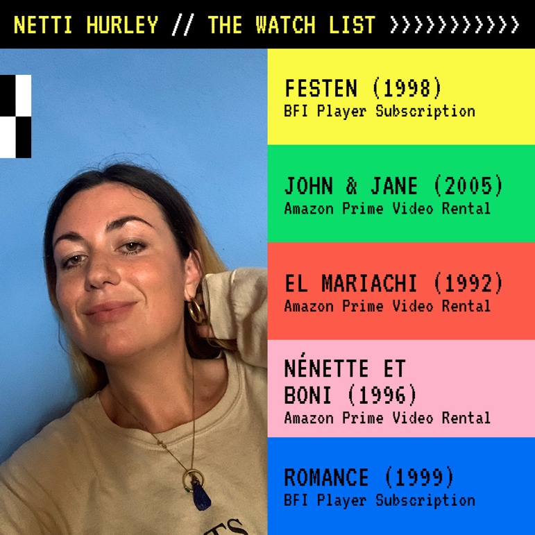 Film & TV: Netti Hurley shares her top films as part of the Massive Cinema Shutdown Programme [@massivecinema]