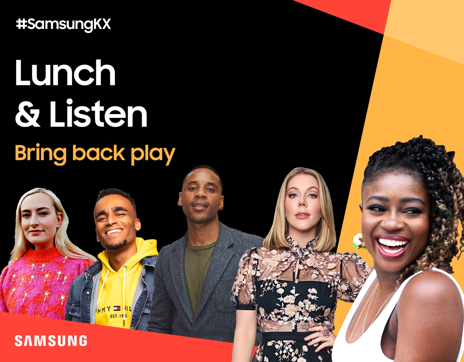 Samsung KX [@SamsungUK] launch “Lunch and Listen” to celebrate the release of the Samsung Galaxy Note20 hosted by [@ClaraAmfo]