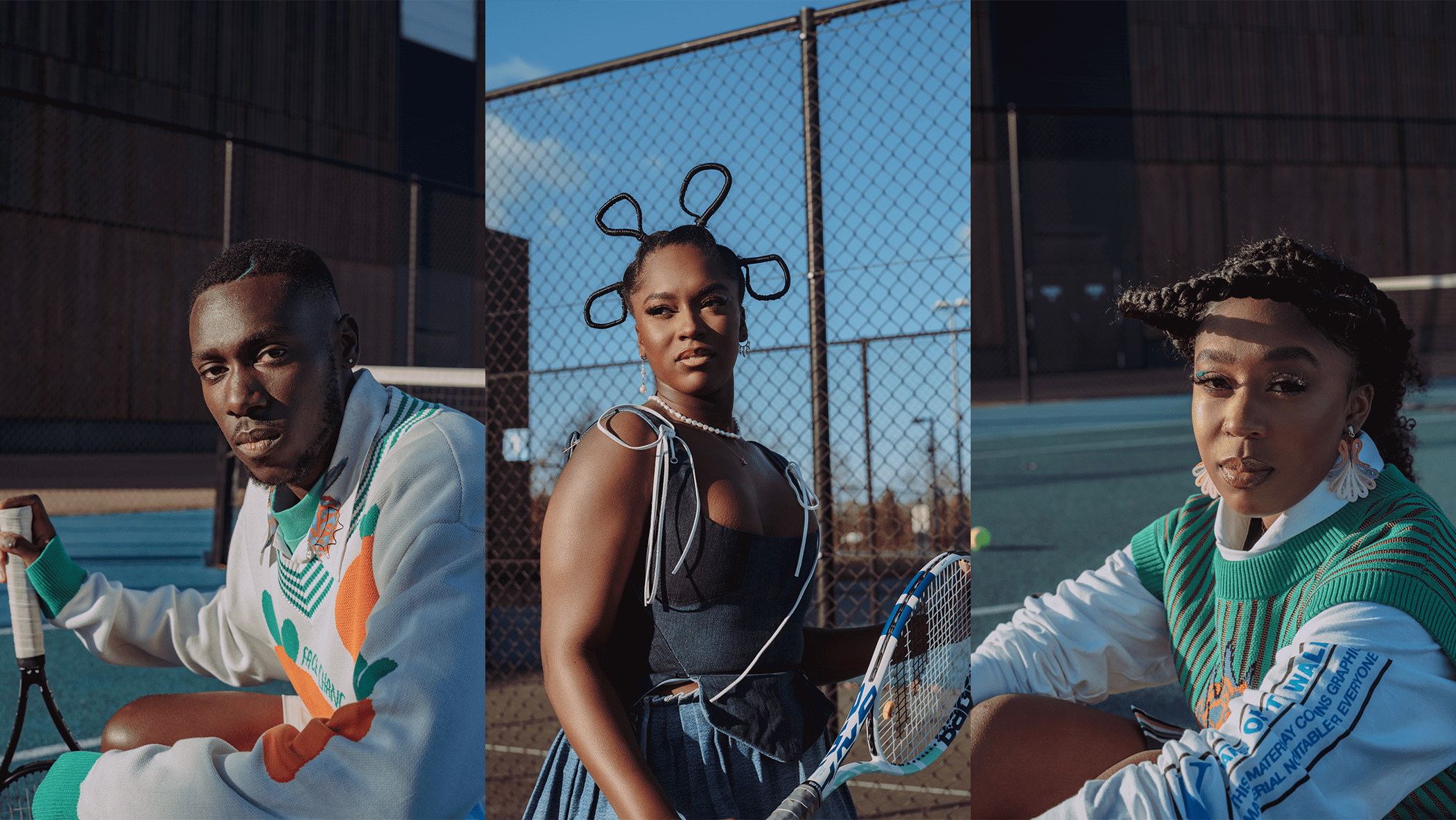 CAUSING A RACKET: Three young Black tennis players on their experience with the sport